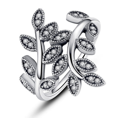 BAMOER 8 STYLE BRAIDED PAVE ,LEAVES My Princess Queen Crown SILVER RING Twist Of Fate Stackable Ring ANNIVERSARY SALE 2018