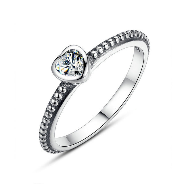 BAMOER 8 STYLE BRAIDED PAVE ,LEAVES My Princess Queen Crown SILVER RING Twist Of Fate Stackable Ring ANNIVERSARY SALE 2018