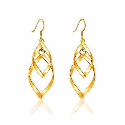 SUSENSTONE Leaves fashion earrings Elegant Fashion Silver Women Leaves Ear Earrings Silver Gold  Sliver  earrings