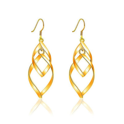 SUSENSTONE Leaves fashion earrings Elegant Fashion Silver Women Leaves Ear Earrings Silver Gold  Sliver  earrings