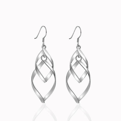 SUSENSTONE Leaves fashion earrings Elegant Fashion Silver Women Leaves Ear Earrings Silver Gold  Sliver  earrings