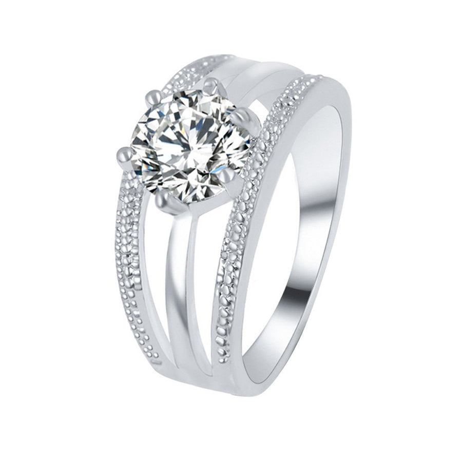 Women Wedding Engagement Ring Crystal Jewelry Rings