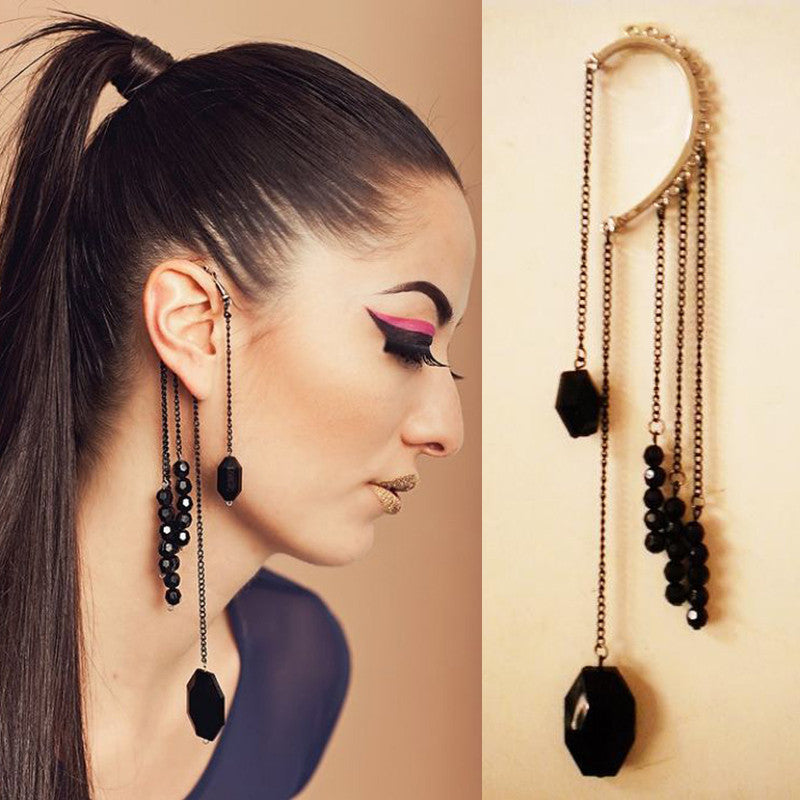 Women Ear Cuff Stud Earring Tassel