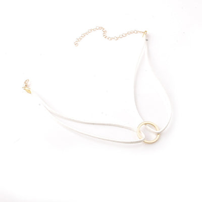 New Leather Choker Charm Necklace Vintage Hippy Chocker Leather Necklace