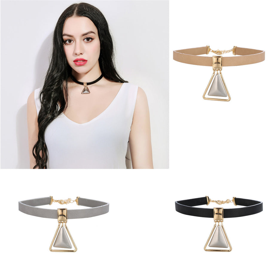 Ladies Necklace Rhinestones Alloy Artificial Acrylic Layer Necklace Chain