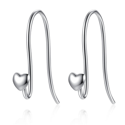 BAMOER 925 Sterling Silver Heart Classic Brand Earrings Jewelry for Women Fine Jewelry Femme Brincos PAS468